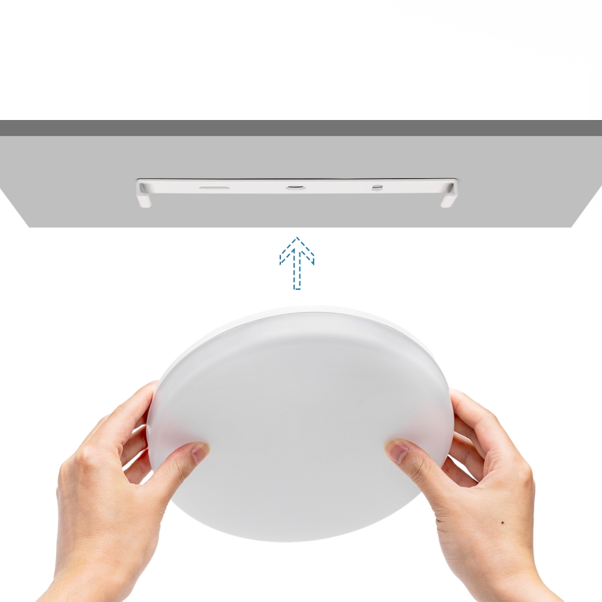 Aigostar - Iluminação de teto de casa de banho LED com regulação LED/18W/230V 3000-6000K IP54 + comando