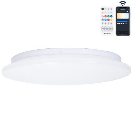 Aigostar - Iluminação de teto para casa de banho LED com regulação MESH Inteligente LED/18W/230V 3000-65000K IP44 + comando