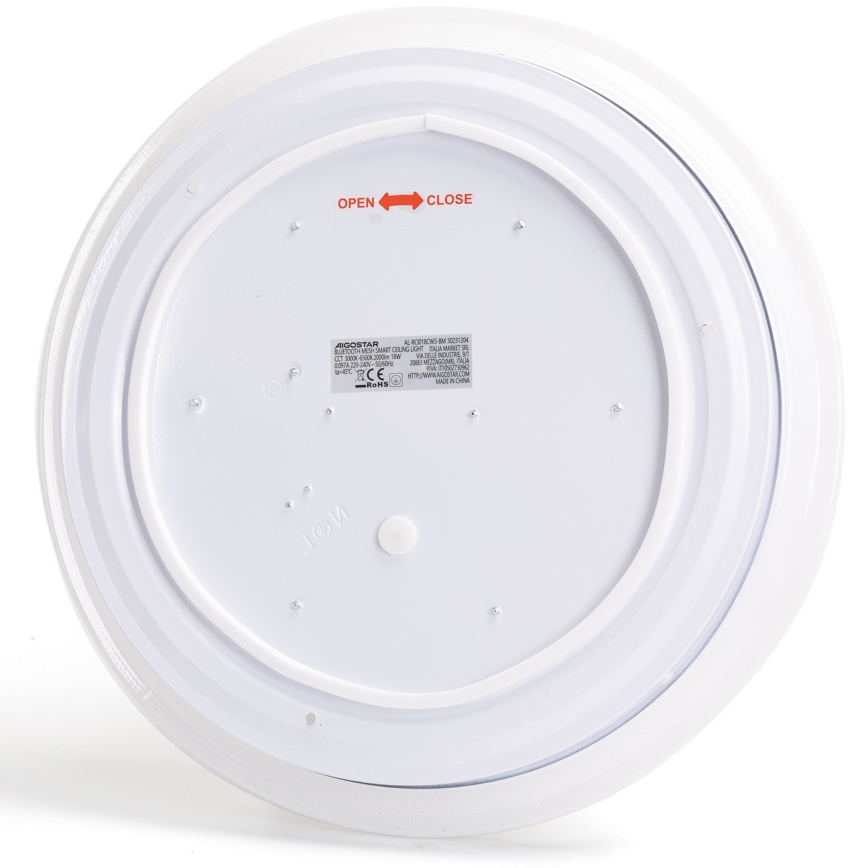 Aigostar - Iluminação de teto para casa de banho LED com regulação MESH Inteligente LED/18W/230V 3000-65000K IP44 + comando