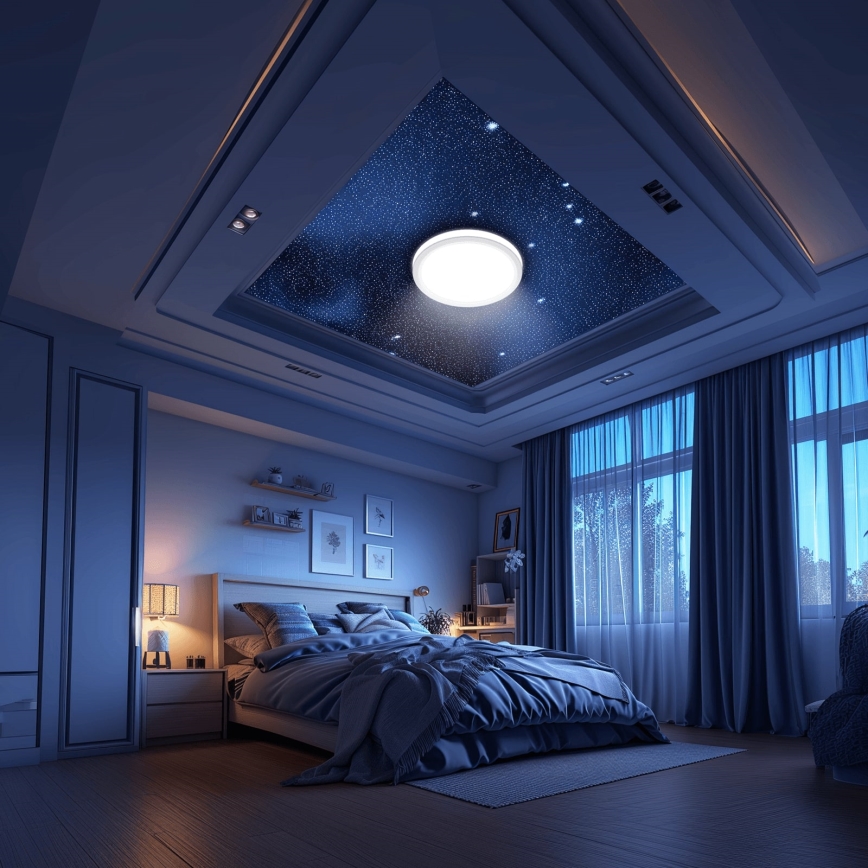 Aigostar - Iluminação de teto para casa de banho LED com regulação MESH Inteligente LED/24W/230V 3000-6500K IP44 + comando
