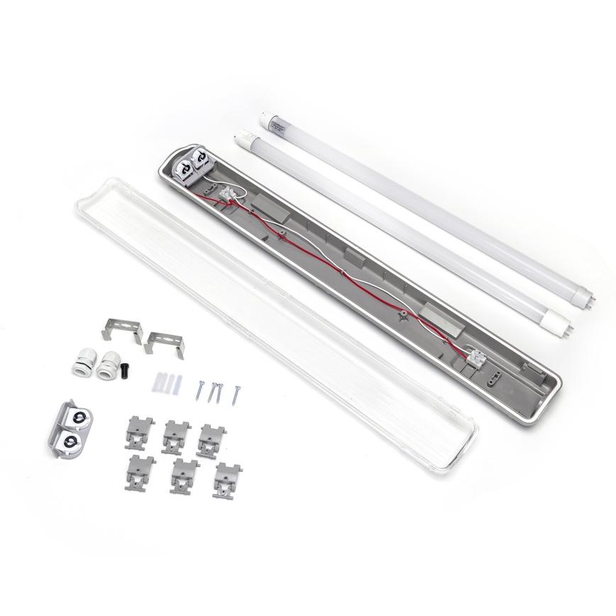 Aigostar - Iluminação industrial fluorescente LED 2xG13/9W/230V 4000K 66,6 cm IP65
