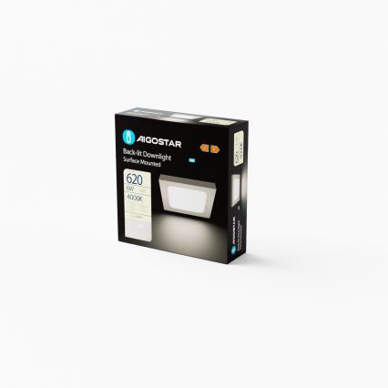 Aigostar - Iluminação integrada LED de teto LED/6W/230V 12,2x12,2 cm 4000K branco