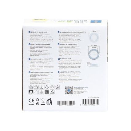 Aigostar - Iluminação integrada LED de teto LED/6W/230V diâmetro 12,3 cm 3000K branco
