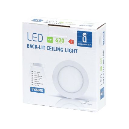 Aigostar - Iluminação integrada LED de teto LED/6W/230V diâmetro 12,3 cm 3000K branco