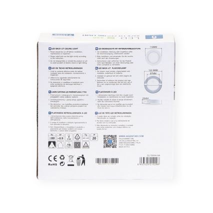 Aigostar - Iluminação integrada LED de teto LED/6W/230V diâmetro 12,3 cm 3000K branco