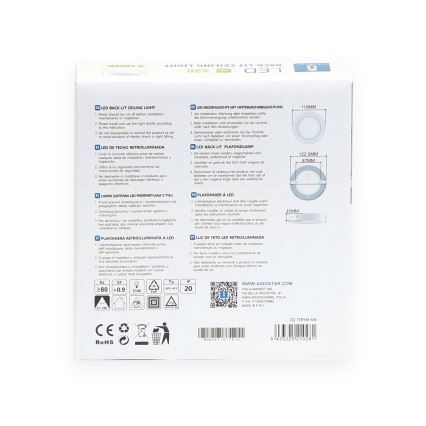 Aigostar - Iluminação integrada LED de teto LED/6W/230V diâmetro 12,3 cm 4000K branco
