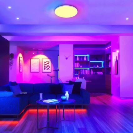 Aigostar - Iluminação de teto LED RGBW para casa de banho com regulação LED/24W/230V 3000-6500K diâmetro 42 cm IP44 + comando
