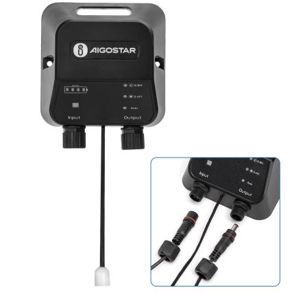 Aigostar - Iluminação solar LED 2xLED/35W/12V 6000 mAh 6500K diâmetro 16,8 cm + comando