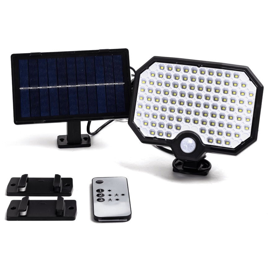 Aigostar - Iluminação solar LED com sensor de movimento LED/2,4W/3,7V 1800 mAh IP65