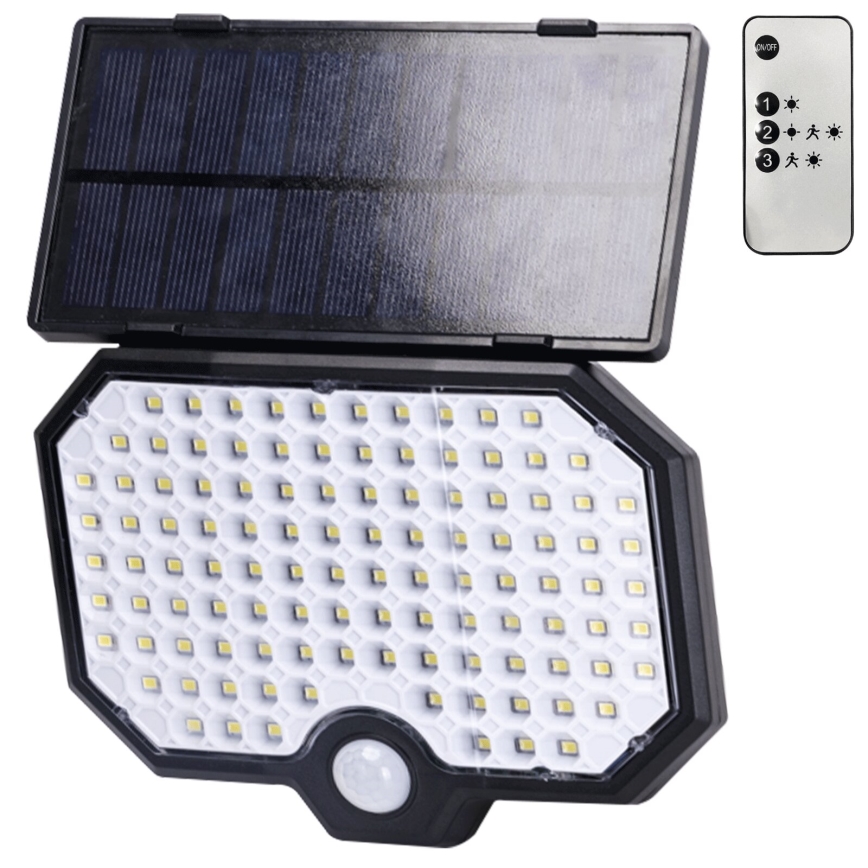 Aigostar - Iluminação solar LED com sensor de movimento LED/2,4W/3,7V 1800 mAh IP65