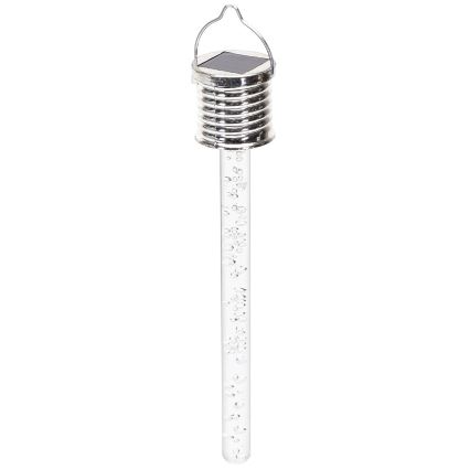 Aigostar - Iluminação solar LED LED/0,006W/1,2V cromado 2700K IP44 40 mAh
