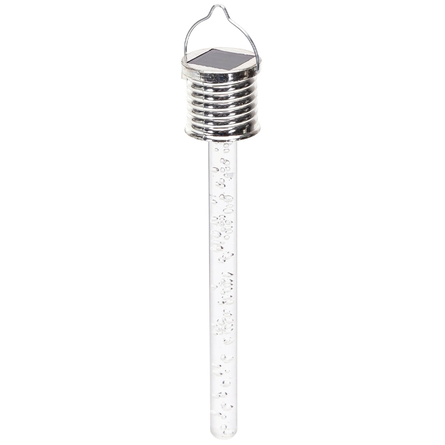 Aigostar - Iluminação solar LED LED/0,006W/1,2V cromado 2700K IP44 40 mAh