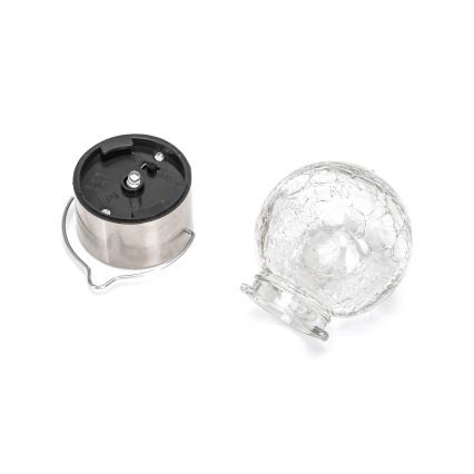 Aigostar - Iluminação solar LED LED/0,006W/1,2V cromado mate 6500K IP44