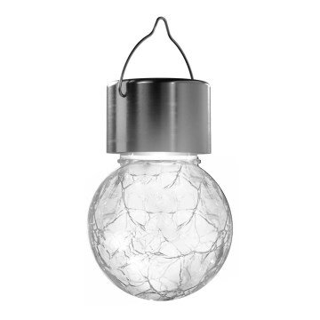 Aigostar - Iluminação solar LED LED/0,006W/1,2V cromado mate 6500K IP44