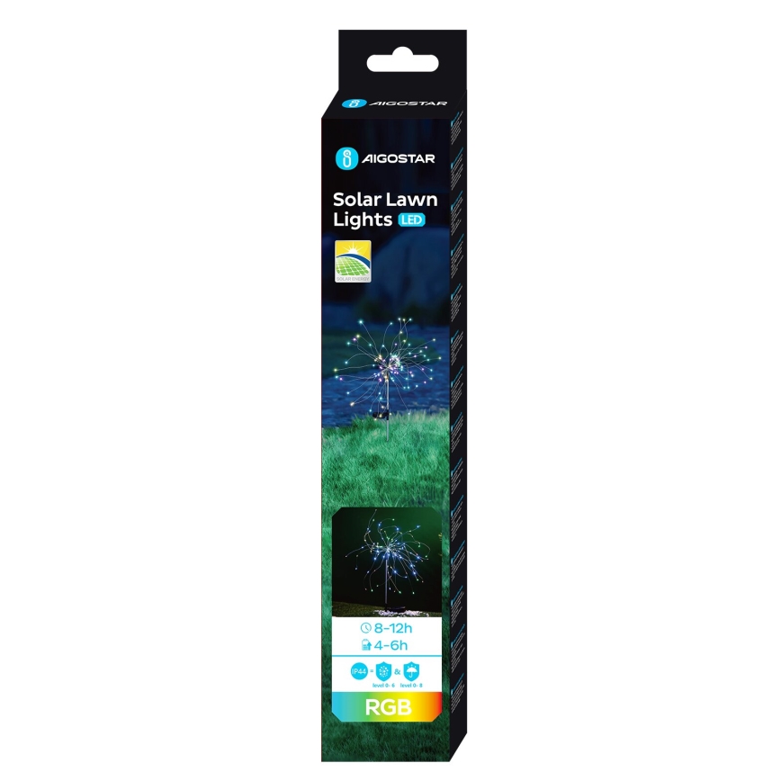 Aigostar - Iluminação solar LED RGB LED/0,03W/1,2V IP44