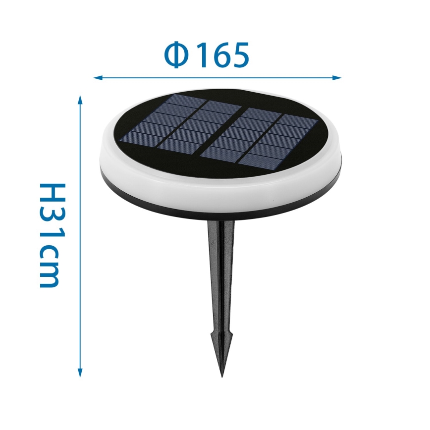 Aigostar - Iluminação solar LED RGB LED/0,6W/3,7V IP65