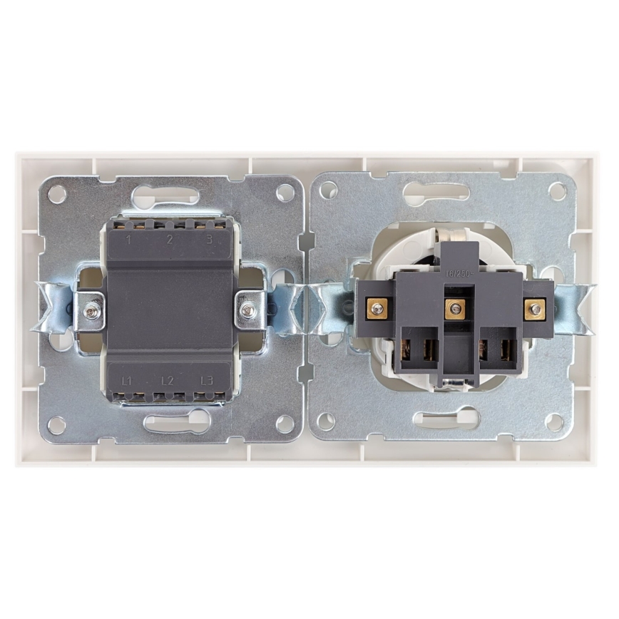 Aigostar - Interruptor doméstico com uma tomada 1x16A/250V