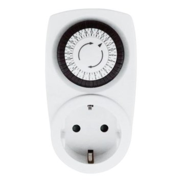 Aigostar - Interruptor temporizador mecânico 24h 250V/16A