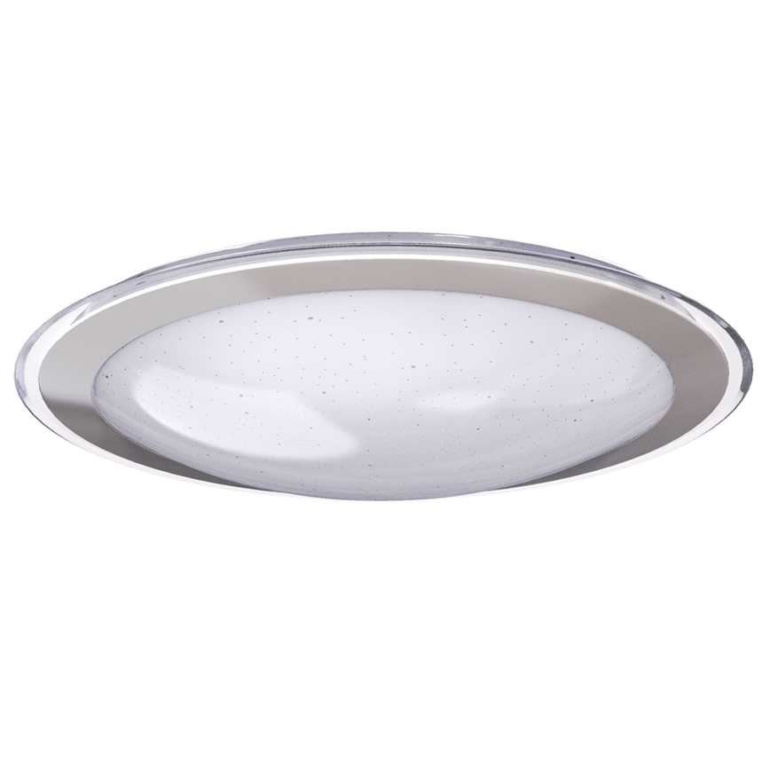 Aigostar - Lâmpada de teto LED regulável 30W/230V 2700-6500K com 42,9 cm cromado + controle remoto