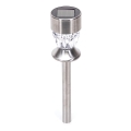 Aigostar - Lâmpada Solar LED LED/0,006W/1,2V 35,5cm cromo fosco 2700K IP44 100 mAh