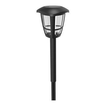 Aigostar - Lâmpada Solar LED LED/0,06W/2V 100 mAh 33,8 cm 6500K IP44 preta