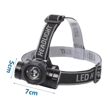 Aigostar - Lanterna de cabeça LED LED/1,8W/3xAAA