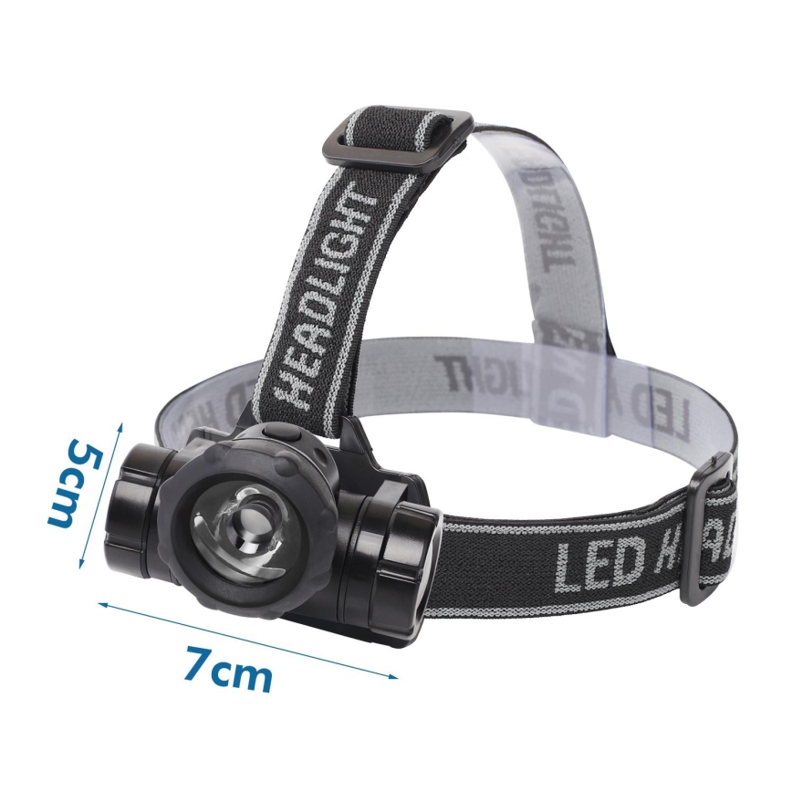 Aigostar - Lanterna de cabeça LED LED/1,8W/3xAAA