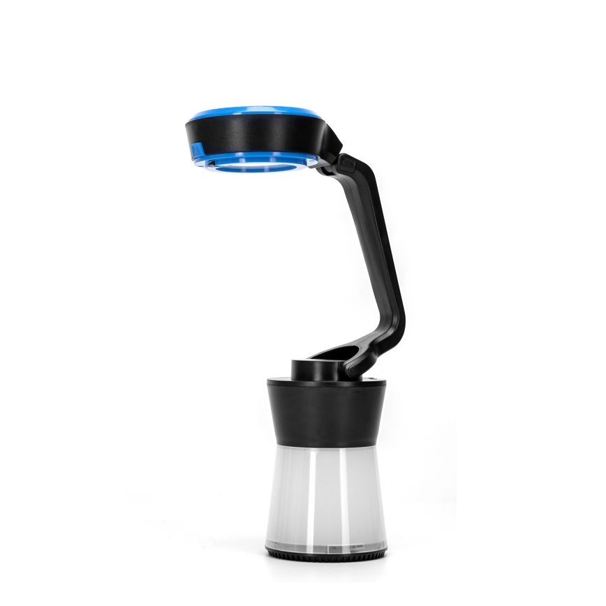 Aigostar - Lanterna de campismo LED regulável 3em1 LED/3xAA preto/azul