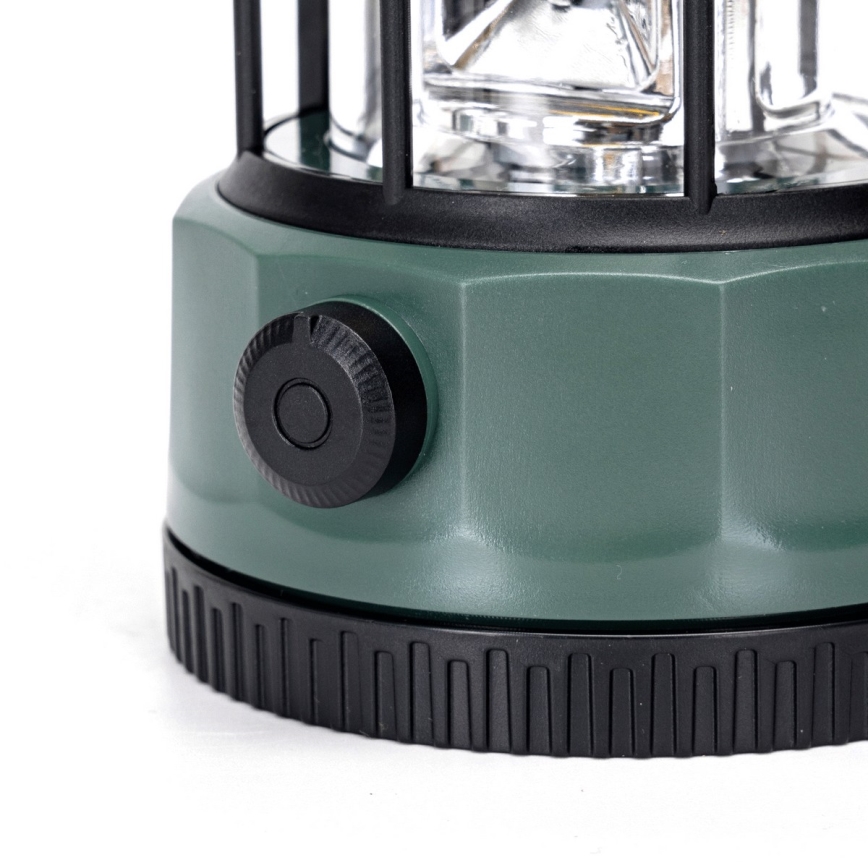 Aigostar - Lanterna de campismo LED regulável LED/3xAA verde 17,5 cm
