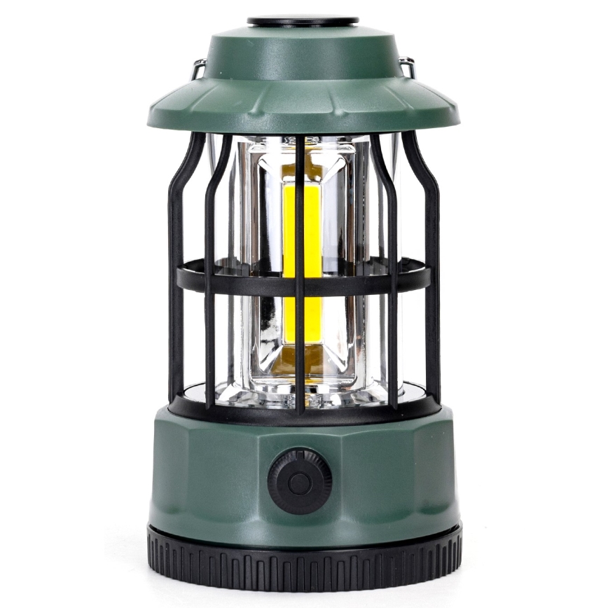 Aigostar - Lanterna de campismo LED regulável LED/3xAA verde 17,5 cm