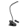 Aigostar - LED Candeeiro de mesa recarregável com regulação com clipe LED/2,5W/5V preto