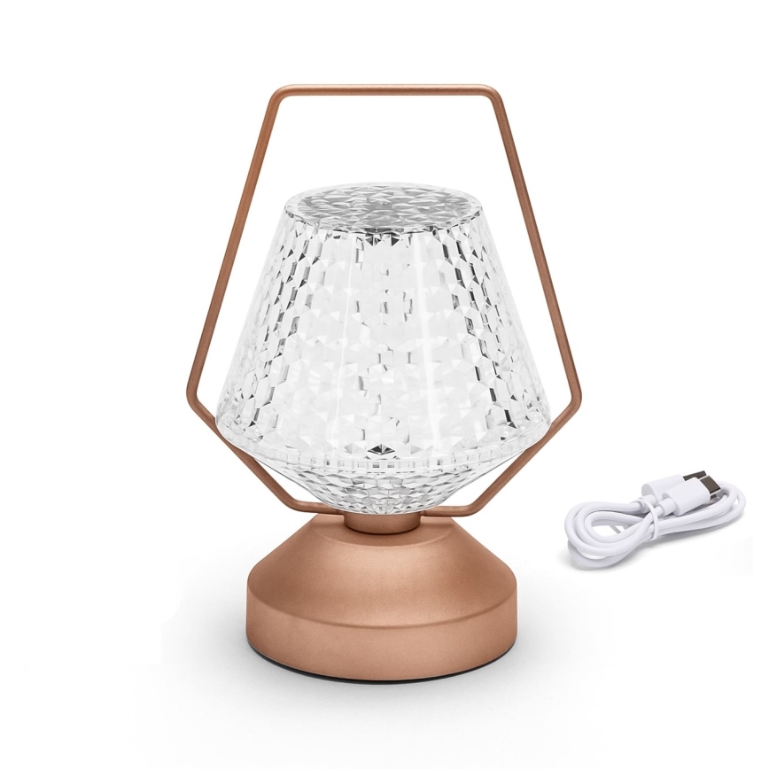 Aigostar - LED Candeeiro de mesa recarregável com regulação LED/1W/5V 2700/4000/6500K 1800mAh 20 cm