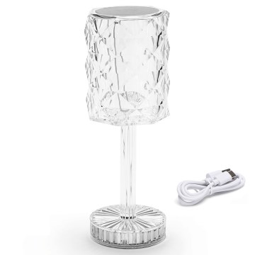 Aigostar - LED Candeeiro de mesa recarregável com regulação LED/1W/5V 2700/4000/6500K 1800mAh 26 cm