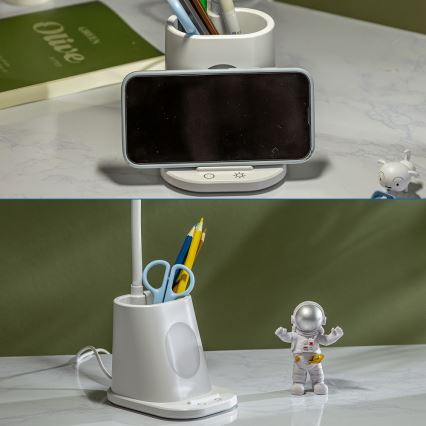 Aigostar - LED Candeeiro de mesa recarregável com regulação LED/2,8W/5V 1800mAh 3000/5000K branco