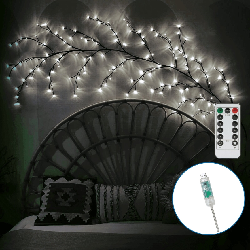 Aigostar - LED Decoração de parede 144xLED/5W/5V branco frio