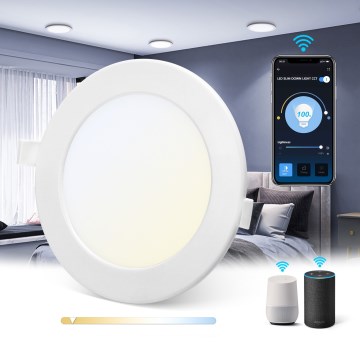 Aigostar - LED Exterior regulação foco de encastrar MESH LED/6W/230V 2700-6500K IP44 branco