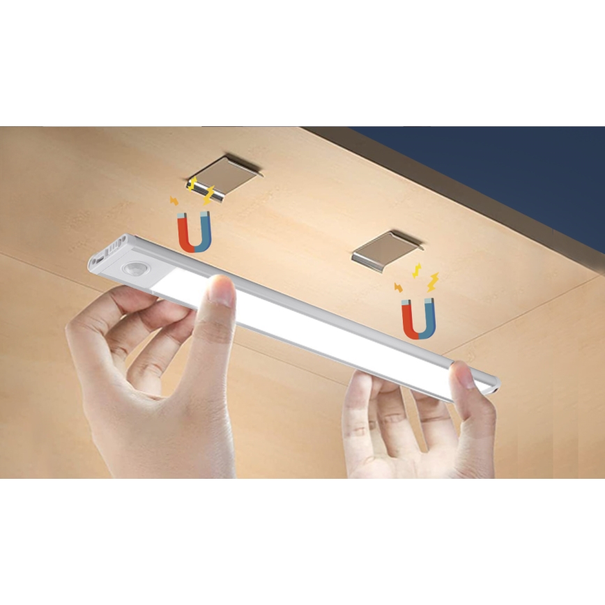 Aigostar - LED Iluminação de móveis recarregável com sensor LED/1,5W/5V 6500K