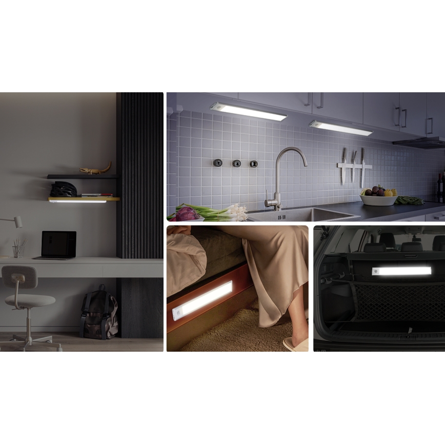 Aigostar - LED Iluminação de móveis recarregável com sensor LED/1,5W/5V 6500K