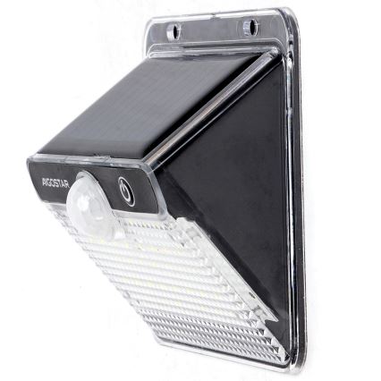 Aigostar - Luminária solar LED com sensor LED/3,7V 6500K 1200 mAh IP65 preta