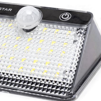 Aigostar - Luminária solar LED com sensor LED/3,7V 6500K 1200 mAh IP65 preta