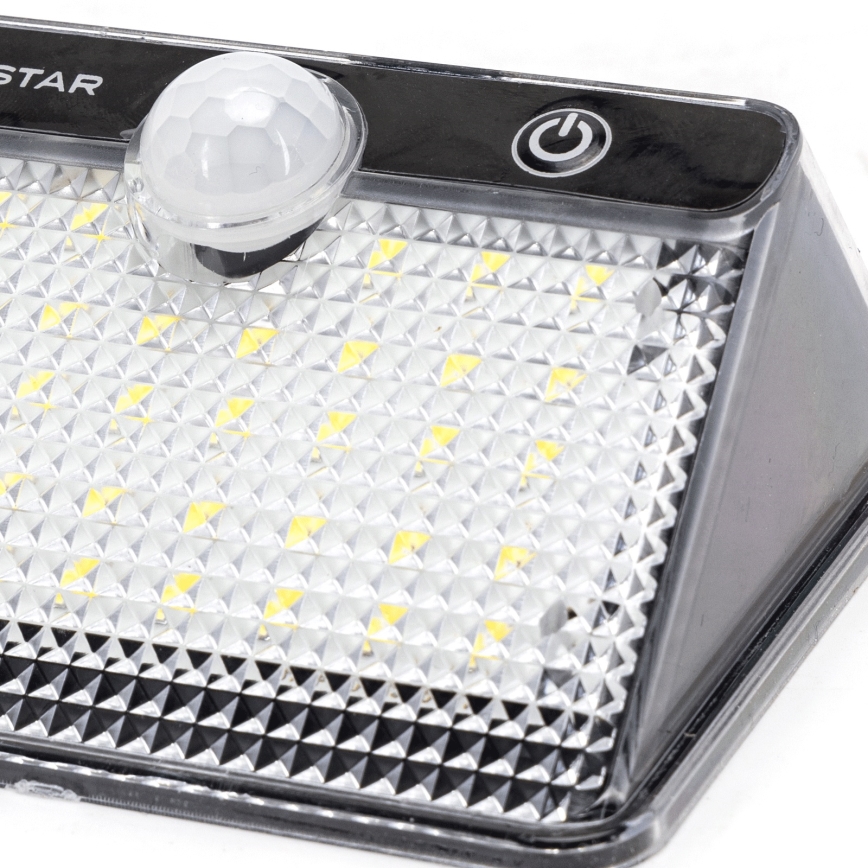Aigostar - Luminária solar LED com sensor LED/3,7V 6500K 1200 mAh IP65 preta