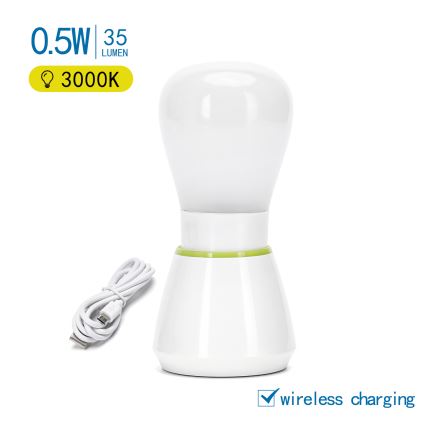Aigostar - LED Recarregável iluminação noturna LED/0,5W/5V 3000K