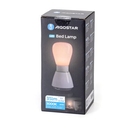 Aigostar - LED Recarregável iluminação noturna LED/0,5W/5V 3000K