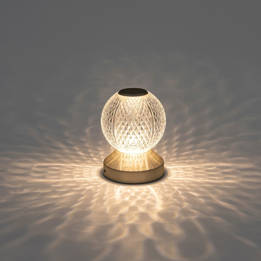Aigostar - LED Candeeiro de mesa recarregável com regulação LED/1W/5V 2700/4000/6500K 1800mAh 13,5 cm