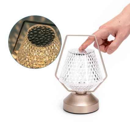 Aigostar - LED Candeeiro de mesa recarregável com regulação LED/1W/5V 2700/4000/6500K 1800mAh 20 cm