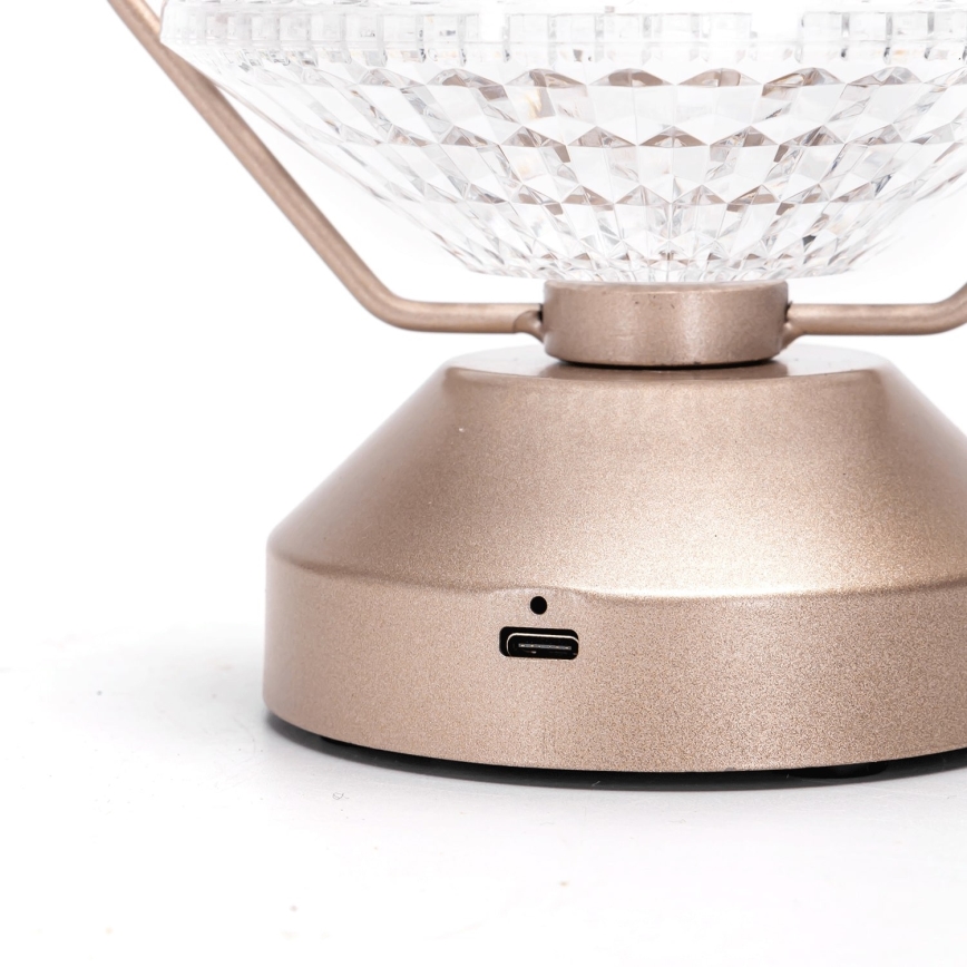 Aigostar - LED Candeeiro de mesa recarregável com regulação LED/1W/5V 2700/4000/6500K 1800mAh 20 cm