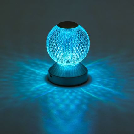 Aigostar - LED RGB Candeeiro de mesa recarregável com regulação LED/1W/5V 1800mAh 13,5 cm + controlo remoto