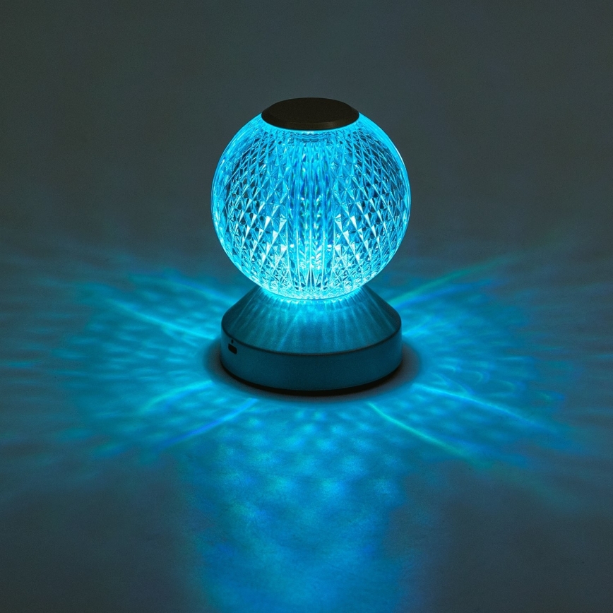 Aigostar - LED RGB Candeeiro de mesa recarregável com regulação LED/1W/5V 1800mAh 13,5 cm + controlo remoto