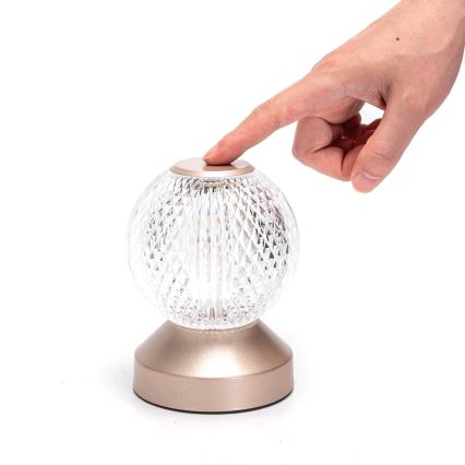Aigostar - LED RGB Candeeiro de mesa recarregável com regulação LED/1W/5V 1800mAh 13,5 cm + controlo remoto