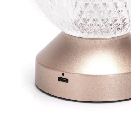 Aigostar - LED RGB Candeeiro de mesa recarregável com regulação LED/1W/5V 1800mAh 13,5 cm + controlo remoto